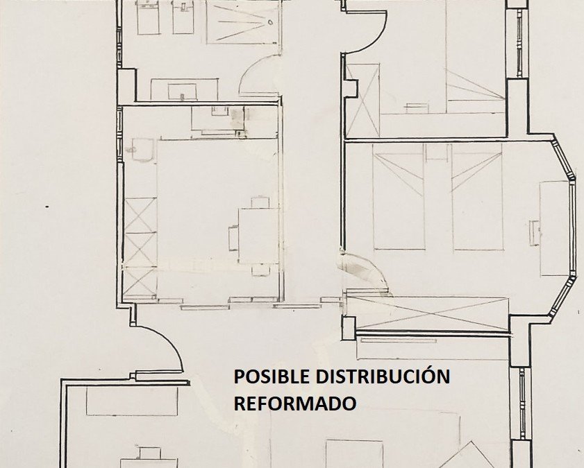 Vivienda a reformar de 100 m2 en el centro de Irun. Precio 215.000 €. Comprar piso en Irún.